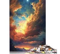 Rompecabezas de Madera Para adultos de 1000 piezas, diseño de atardecer en Las montañas, Ideal Para decoración Del hogar, 1000 piezas (75 x 50 cm)