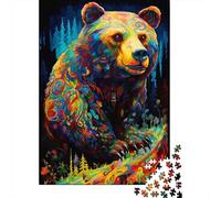 Rompecabezas de OSO de 1000 piezas Para Adolescentes, Regalos, rompecabezas de Madera Para adultos, juegos educativos Para el hogar, juguetes de bricolaje, 1000 piezas (75 x 50 cm)