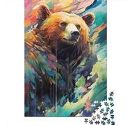 Rompecabezas de OSO Pardo de 1000 piezas Para adultos y Adolescentes (12 años o más) - Regalos de Nochebuena (38 x 26 cm)