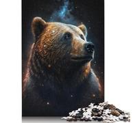 Rompecabezas de OSO Pardo de animales galácticos, juegos desafiantes Para toda la Familia, rompecabezas de cartón 100% reciclado Para adultos y niños, Regalo de cumpleaños, 1000 piezas (75 x 50 cm)