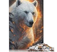 Rompecabezas de OSO Polar de 1000 piezas, Regalo de Navidad, rompecabezas de Madera Para Adolescentes, Divertidos rompecabezas de 1000 piezas (75 x 50 cm)
