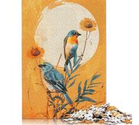 Rompecabezas de pájaros en una rama Con Sol Para adultos y Adolescentes, 1000 piezas, juegos de rompecabezas sostenibles, Regalos de Navidad, 1000 piezas (75 x 50 cm)