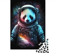 Rompecabezas de Panda Astronauta espacial, juegos desafiantes Para toda la Familia, rompecabezas de cartón 100% reciclado Para adultos y niños, Regalo de cumpleaños, 300 piezas (40 x 28 cm)