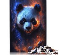 Rompecabezas de Panda de Fuego, divertido rompecabezas de cartón Premium Para adultos y Adolescentes, Regalo de Halloween, 1000 piezas (75 x 50 cm)