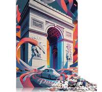Rompecabezas de Papel Arco Del Triunfo de París 1", 1000 piezas, Para adultos, juego educativo, Regalo de Nochebuena, 1000 piezas (75 x 50 cm)