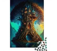 Rompecabezas de Papel de 1000 piezas de la CASA Del árbol Para adultos, difícil de Resolver, Ideal Para Nochebuena, 1000 piezas (38 x 26 cm)