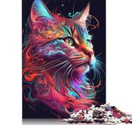 Rompecabezas de Papel de 1000 piezas El Gato Confiado Para adultos, juego educativo, juguete de desafío, 1000 piezas (75 x 50 cm)