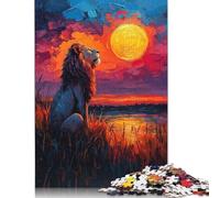 Rompecabezas de Papel de 1000 piezas León Bajo el Sol Para adultos, Regalo de Navidad, juego educativo, juguete de desafío, 1000 piezas (75 x 50 cm)