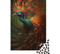 Rompecabezas de pavo Real de 1000 piezas Para adultos, Ideal como Regalo de Halloween, juguetes educativos (38 x 26 cm)