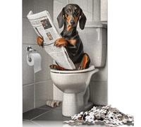 Rompecabezas de Perro salchicha en el baño Para adultos, 1000 piezas, Para Adolescentes, juego educativo, juguete, Regalo de Navidad, 1000 piezas (75 x 50 cm)