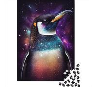 Rompecabezas de pingüino galáctico Para aliviar el estrés, 100% cartón reciclado, Para adultos y niños, Regalo único, 300 piezas (40 x 28 cm)