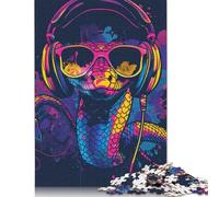Rompecabezas de serpiente Con gafas de Sol Para adultos, 1000 piezas, Para adultos y Adolescentes a partir de 12 años, Regalo de Nochebuena, 1000 piezas (75 x 50 cm)