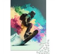Rompecabezas de Snowboard de 1000 piezas Para adultos y Adolescentes. Rompecabezas de Papel sostenible Para adultos | Juegos de 1000 piezas (38 x 26 cm)
