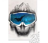 Rompecabezas de Snowboard de 1000 piezas, Regalo de Navidad, rompecabezas de Madera Para Adolescentes, Divertidos rompecabezas de 1000 piezas (75 x 50 cm)