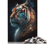Rompecabezas de Tigre cósmico: desafiante y estimulante, 100% cartón reciclado, Ideal Para adultos y niños, Regalo de Navidad, 1000 piezas (75 x 50 cm)