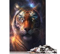 Rompecabezas de Tigre cósmico, rompecabezas Rectangular de Papel entrelazado preciso Para adultos y niños, Regalo único, 1000 piezas (75 x 50 cm)