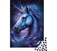 Rompecabezas de Unicornio galáctico, juego de bricolaje, rompecabezas Rectangular de Papel Para Regalo de cumpleaños de niño o niña, 300 piezas (40 x 28 cm)