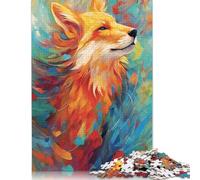 Rompecabezas de zorros de Colores Para adultos, 1000 piezas, Para adultos y Adolescentes a partir de 12 años. Regalos de Nochebuena, 1000 piezas (75 x 50 cm).