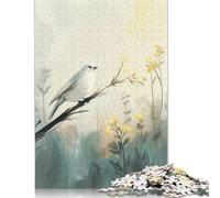 Rompecabezas Digital de 1000 piezas de pájaro Blanco en rama Para adultos, Ideal Para Halloween, decoración Del hogar, 1000 piezas (75 x 50 cm)