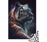 Rompecabezas El Tigre Cósmico Para aliviar el estrés, 100% cartón reciclado, Para adultos y niños, Regalo único, 300 piezas (40 x 28 cm)