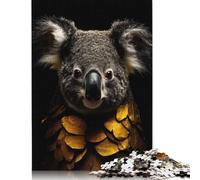 Rompecabezas Koala Dorado Oscuro Para Adultos, 1000 Piezas, Rompecabezas de Papel Para Adolescentes a partir de 12 Años, Regalos de Navidad, 1000 piezas (75 x 50 cm)