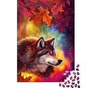 Rompecabezas Para adultos de 1000 piezas (38 x 26 cm), diseño de hojas y Lobos. Juego educativo Para adultos.