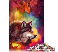 Rompecabezas Para adultos de 1000 piezas (75 x 50 cm), diseño de hojas y Lobos. Juego educativo Para adultos.