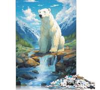 Rompecabezas Para adultos de 1000 piezas Un OSO en Las montañas, rompecabezas Para adultos, juego educativo, juguete de desafío, 1000 piezas (75 x 50 cm)