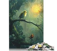 Rompecabezas Para adultos Pájaros en Un Bosque brumoso, rompecabezas de Papel Para Adolescentes, Regalos, decoración Del hogar, juguetes, 1000 piezas (75 x 50 cm)