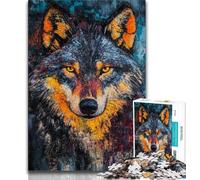 Rompecabezas Para adultos rompecabezas de Arte de Lobo Para adultos aprendizaje educativo Ideal como Regalo Para toda la Familia 38x26cm