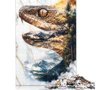 Rompecabezas Para adultos y Adolescentes Colmillos de lo Salvaje. Rompecabezas Para adultos y Adolescentes. Juego Familiar. 1000 piezas (75 x 50 cm).