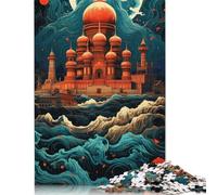 Rompecabezas Para adultos y Adolescentes: Taj Mahal navegando Sobre Las olas. Rompecabezas Para adultos y Adolescentes. Juego Familiar. 1000 piezas (75 x 50 cm).
