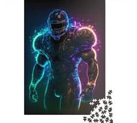 Rompecabezas RGB de fútbol Americano Para adultos, 1000 piezas, Para Adolescentes a partir de 12 años. Regalos de Nochebuena, 1000 piezas (38 x 26 cm).