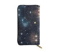 RoMuka Constellation Star Clusters Galaxies En Cuir Long Portefeuille De Poche Carte Sac Pour Carte De Crédit Argent De Stockage De Monnaies, Noir, 10691, Noir, Taille Unique, Noir, One size