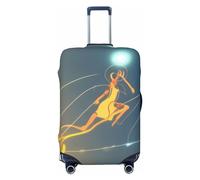 RoMuka Grande housse de protection élastique pour compartiment à bagages de 45,7 à 81,3 cm, Notes de musique sautantes, Medium