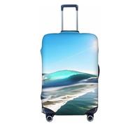 RoMuka Housse de protection élastique colorée pour bagages de 45,7 à 81,3 cm, Clear Sky Wave Beach, X-Large