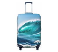RoMuka Housse de protection élastique colorée pour bagages de 45,7 à 81,3 cm, Clear Sky Wave, Medium