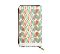 RoMuka Mid-Century Moderne Style En Cuir Longue Poche Portefeuille Carte De Poche Pour Carte De Crédit Argent Pièces De Rangement, Noir, Taille Unique, Noir, Taille Unique, Noir, One size
