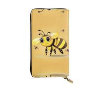 RoMuka Mignon Cartoon Bee Portefeuille en Cuir Long Portable Sac pour Cartes de Crédit Cash Coin Stockage Noir, Taille Unique, Noir, One Size