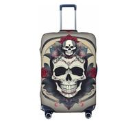 RoMuka Space Spiral Cosmic Energy Housse de protection élastique pour bagage de 45,7 à 81,3 cm, Skull Yoga, Small
