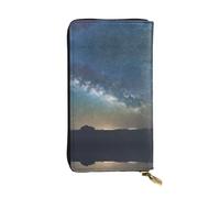 RoMuka Starry Night Sky Outer Space Portefeuille en cuir pour cartes de crédit, espèces, pièces de monnaie, noir, taille unique, Noir, One Size