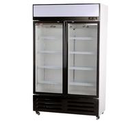 ROMUX® Professional Vitrine Réfrigérée 2 Portes 700 Litres Ventilées avec Tirage Forcé | Vitrine a boissons | Réfrigération Verticale Positive