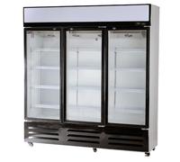 ROMUX® Professional Vitrine Réfrigérée 3 Portes 1000 Litres Ventilées avec Tirage Forcé | Vitrine a boissons | Réfrigération Verticale Positive