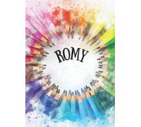 ROMY: Carnet à dessin pour enfant - 100 pages - A4 portrait - blanc - Cahier personnalisé prénom