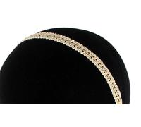 Romy : headband dentelle doré