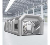 ROMYIX Cabine de peinture, boîte de pulvérisation gonflable 4 x 2,5 x 2,2 m pour tente gonflable, cabine de peinture pour pulvérisation, moto, tente, système de filtre à air pour bricolage