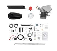 ROMYIX Kit de moteur de vélo 100 cm³, moteur à essence 2 temps, 44 dents, 45 km/28 mi/h, noir, rouge, argent, 26, 28", vélo multifonction, transmission moteur, essence, route, trail, adulte