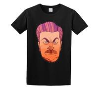 Ron Swanson Love Ideas Men's Cotton T-Shirt Black Shirt Top Tee S