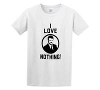Ron Swanson Love Nothing Men's Cotton T-Shirt White Shirt Top Tee L