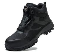 Rona Shoes Bottes de Sécurité Chaussures de Sécurité Baskets de Sécurité Chaussure de Travail Étanche Légère Confortable Femme Homme Titan Black EU 47